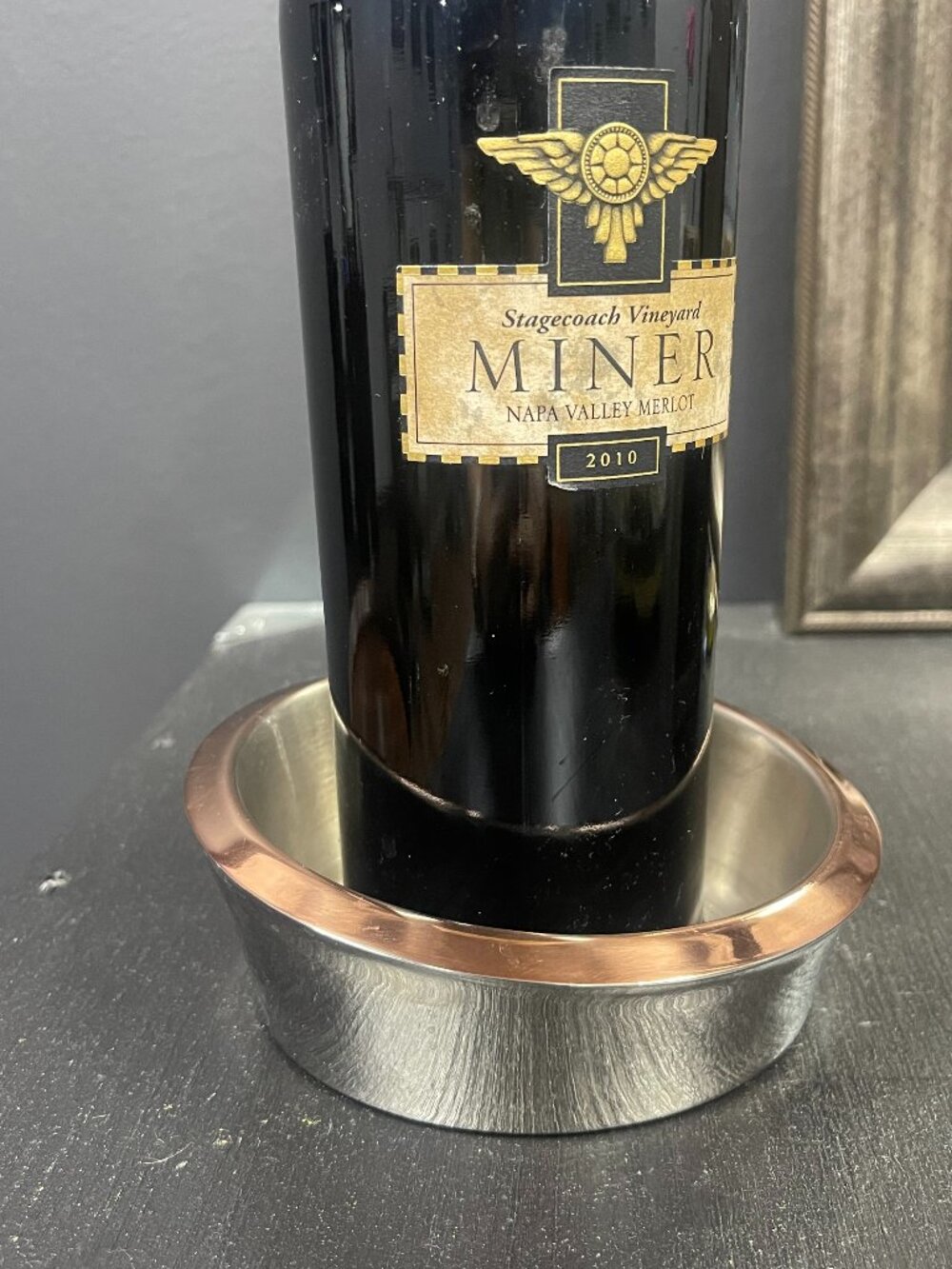 Williams Sonoma Stainless Copper Wine Coaster NWT